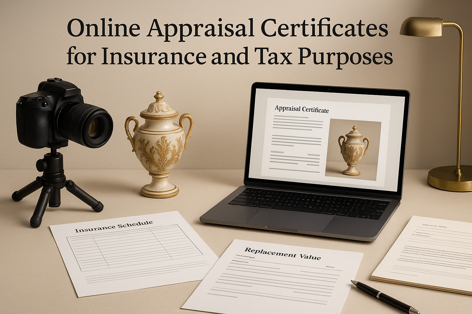 Online Appraisal Certificate for Insurance and Tax - FAIR online appraisal guide illustration